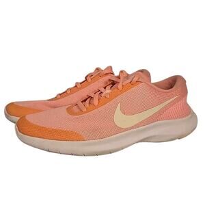 NIKE Flex Experience Orange Pink Sneaker 908996-601 Women's Shoe Size 10